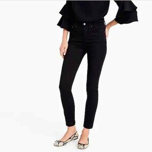 J.Crew 9" high-rise toothpick jean in black